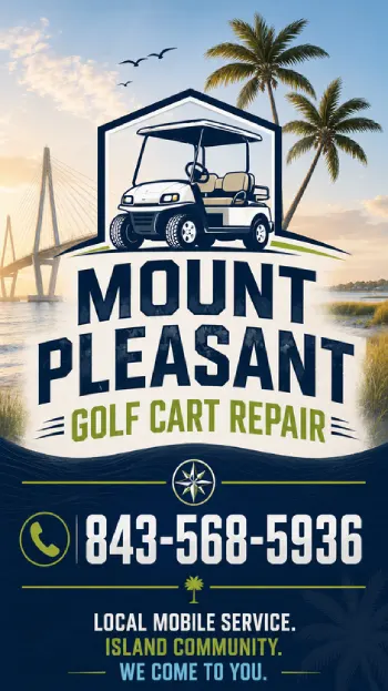 Family with golf cart on beach